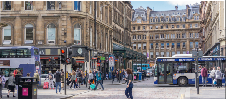 A stock image showing Glasgow city centre