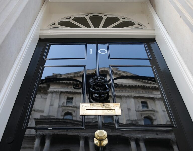 The door of number 10 Downing Street