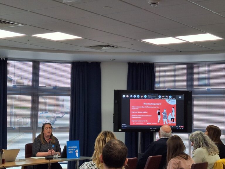 Ann McCormack of The Poverty Alliance MembersAnnie McCormack, Poverty Alliance, at an Aberdeenshire Council TPI mevent held during Challenge Poverty Week 2024.