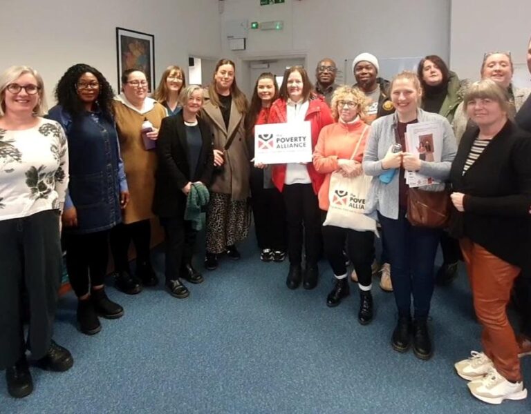 Members of the Northern Ireland Anti-Poverty Network with members of the Poverty Alliance in February 2025